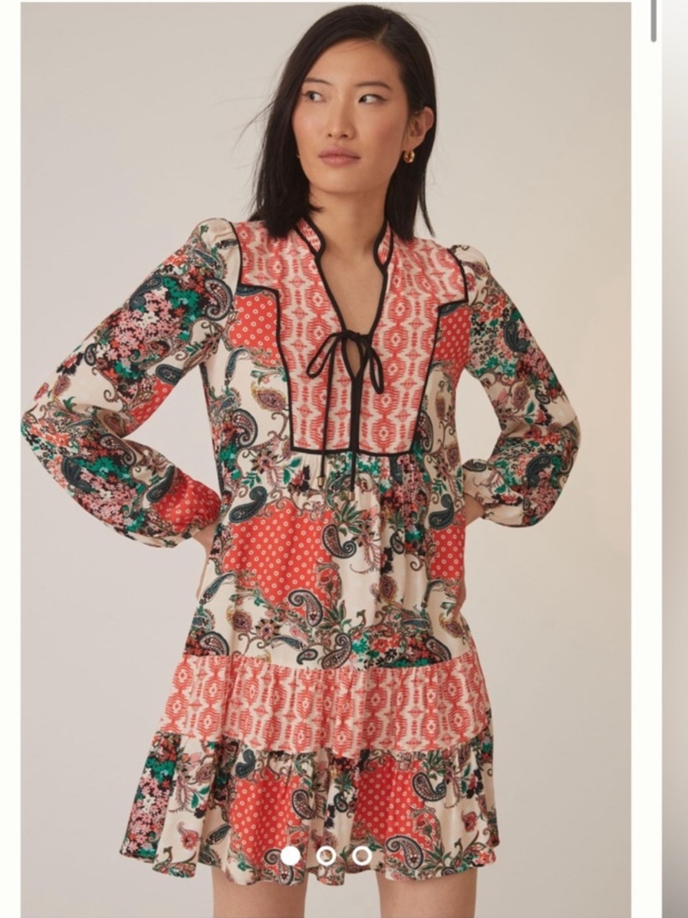 Anthropologie Spliced tunic dress. Size large.
